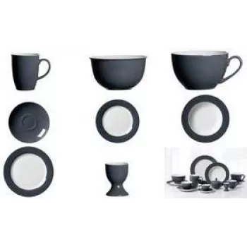 Kubek na jajko ritzenhoff & breker DOPPIO ANTHRAZIT porcelana, można myć w zmywarce, wysokość 60 mm