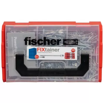fischer FixTainer PowerFast II TX TG 562272 zestaw wkrętów do płyt wiórowych, stal ocynkowana (562272)
