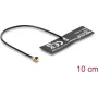 DELOCK Antena WiFi 6 I-PEX (wtyk MHF® I) dookólna 4,5–5,0 dBi z kablem FPC 10 cm do wewnętrznego montażu samoprzylepnego