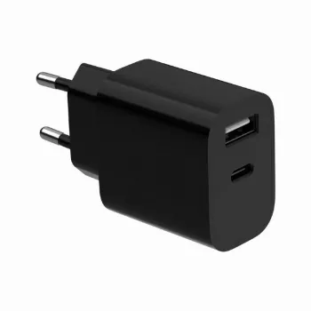 ŁADOWARKA USB UNIWERSALNA CZARNA/2P TA-UC-2AC12-01-BK GEMBIRD