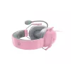 Headset Razer Czarnyshark V2 X przewodowy, binauralny zestaw słuchawkowy do gier, 3.5 mm, wirtualne 7.1, 32 Ω, piankowe poduszki nauszne, różowy
