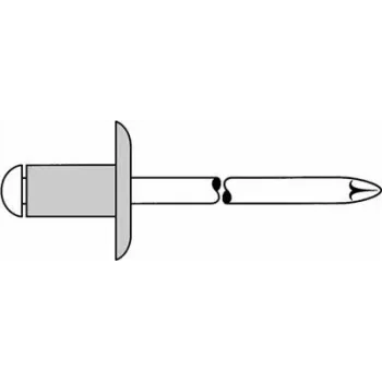 Nit zrywalny GESIPA 4x8 mm z dużym kołnierzem, zakres chwytu 3,0–5,0 mm, opakowanie 500 szt.