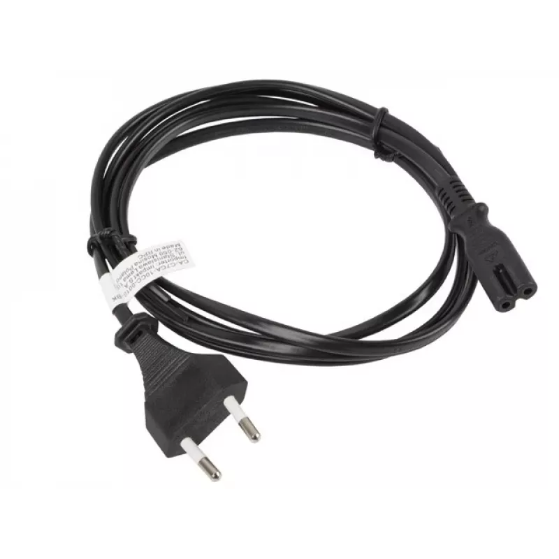 Lanberg CA-C7CA-10CC-0018-BK przewód zasilający Czarny 1.8 m złącze C7 CEE7/16