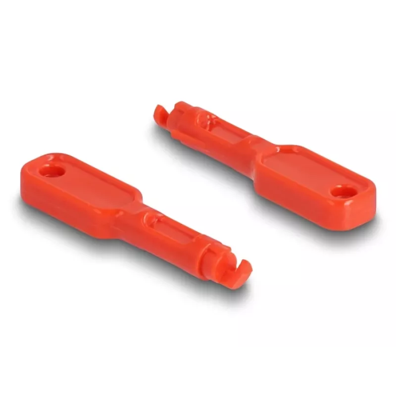 Blokada portu DeLOCK 20928 RJ-45 czerwony plastik 11 szt.