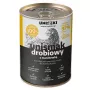 Mokra karma dla psa UNISZKI Unismak Kurczak z Marchewką 410 g — dorosłe, smak drobiowy, puszka, bez soi i glutenu