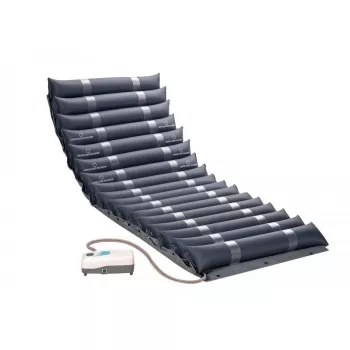 Materac przeciwodleżynowy MDH PSM007 – pojedynczy materac z PVC z naprzemiennym ciśnieniem, 190×85×11,5 cm, maks. waga użytkownika 140 kg, granatowy