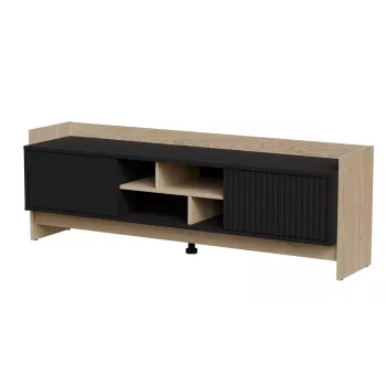 Cama RTV PORTO 2D Szafka 150x38x50 dąb/czarny
