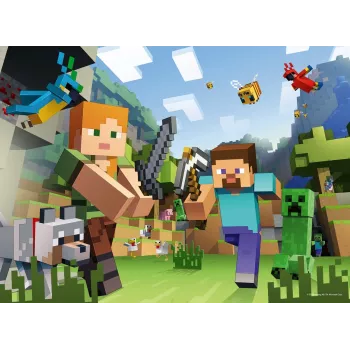 Puzzle Ravensburger Puzzle XXL 100 elementów Minecraft – duże elementy dla dzieci i fanów