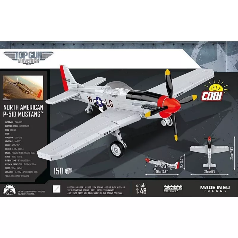 COBI 5847 Top Gun Maverick P-51D Mustang 150 klocków