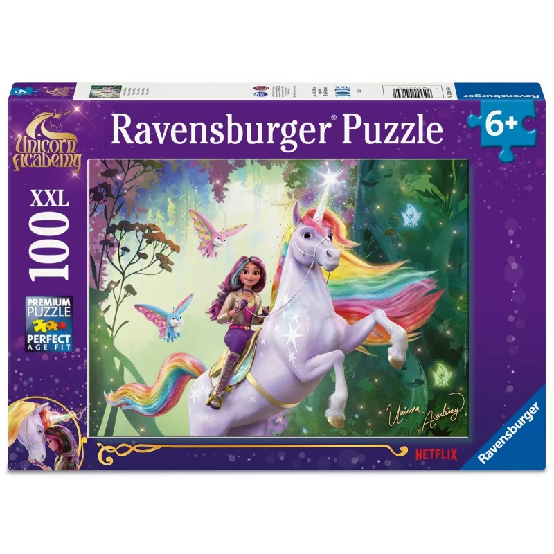 Puzzle Ravensburger XXL 100 elementów – Unicorn Academy – duża układanka dla dzieci