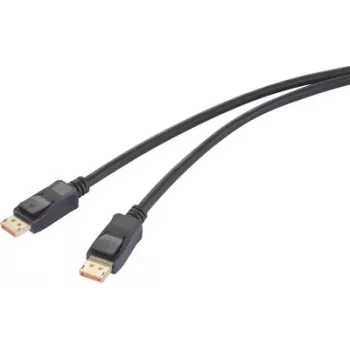 Renkforce DisplayPort Connection Cable Plug 2.00 m Czarny RF-6562820 8K UHD (RF-6562820)