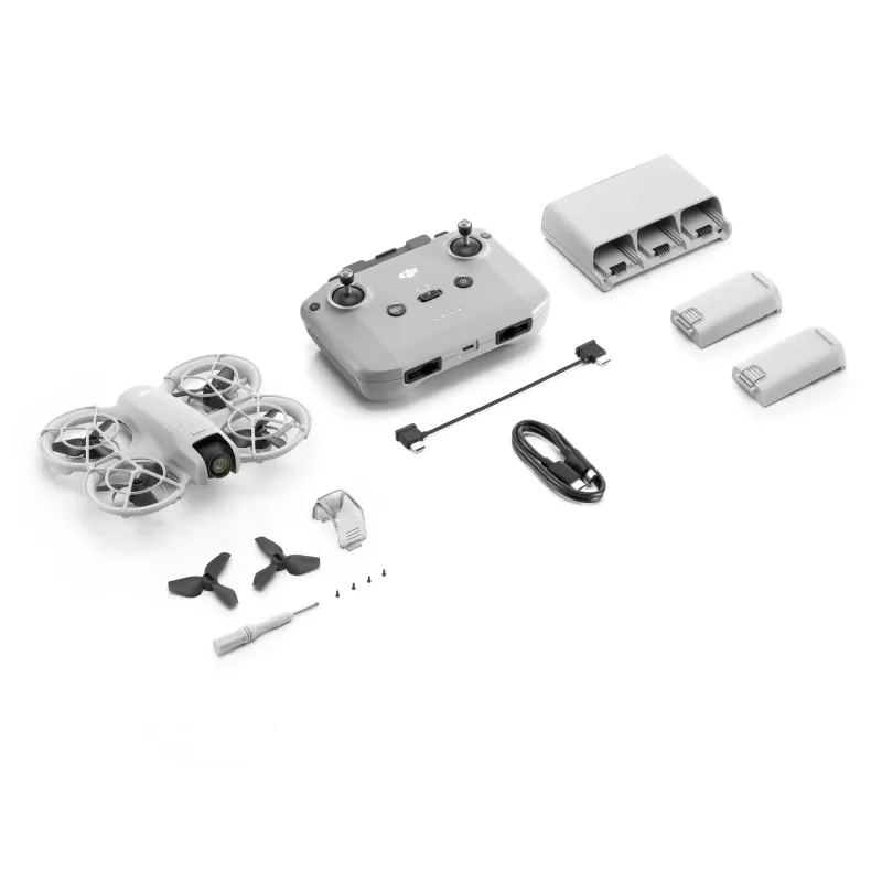 DJI Neo Fly More Combo (DJI-RC-N3) lekki dron 135 g z kamerą 4K Ultra HD, do 18 minut lotu na 1 ładowaniu, 3x baterie, pilotów