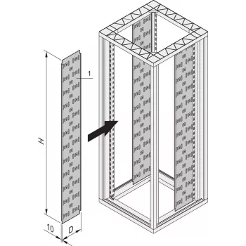 KABELOVA ŽLAB SCHROFF 2000H 150D (2X) - Akcesorium do szafy rack (23117021)