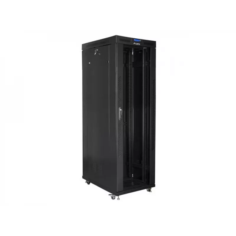 Wolnostojąca szafa rack LANBERG FF01-8042-12BL 42U 19 cali 800×1000×2127,5 mm Czarna IP20 1200 kg