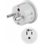 Goobay Netzadapter, biały - gniazdo US/Japonia (typ B, NEMA 5-15, 3-biegunowe) > typ F (typ F, CEE 7/4) (45351)