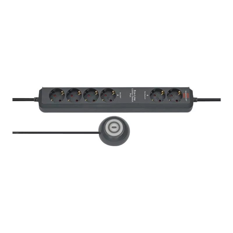 Przedłużacz Brennenstuhl Eco-Line Comfort Switch 2m 6 gniazd AC