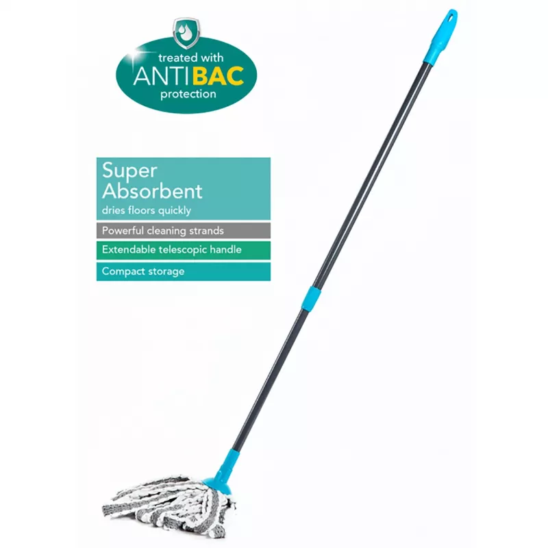 Teleskopowy mop Beldray LA049179UFFEU7 z wkładem Antibac, regulowany uchwyt