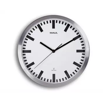 MAUL Zegar ścienny MAULpilot - AA - 1,5 V - Aluminium - Biały - Aluminium - Szkło - 30 cm (9063308)