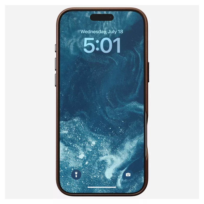 Pokrowiec na telefon komórkowy Nomad NM01389385 dla iPhone 16 Pro Max, 17,5 cm (6,9 cala), brązowy, aluminium/PC/mikrofibra/skóra
