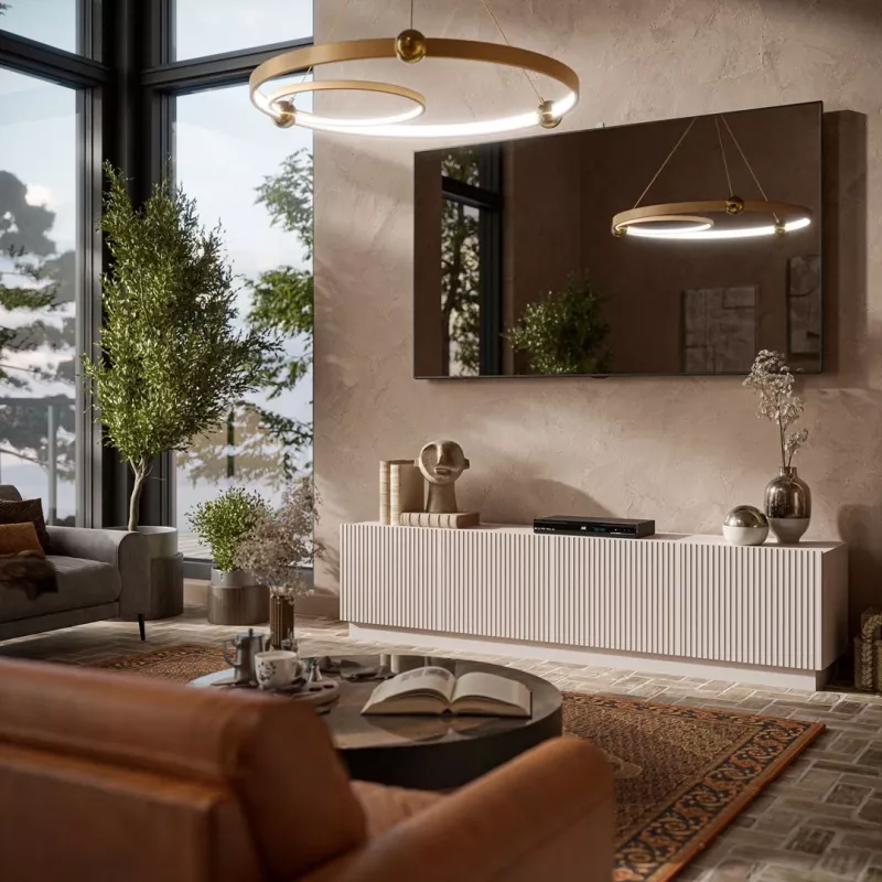 Szafka pod telewizor Cama LIVERTI 200x42x48 cashmere