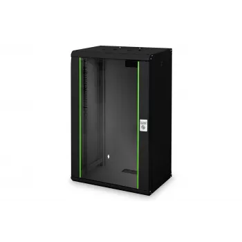 Digitus Unique DN-19 20-U-SW - szafka - szafka sieciowa - do montażu ściennego - czarna, RAL 9005 - 20U - 48,3 cm (19 inch)