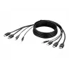 Belkin Secure KVM Combo kabel - Kabel wideo/USB/audio - zgodny z TAA - USB, Mini-Plug, HDMI (M)
