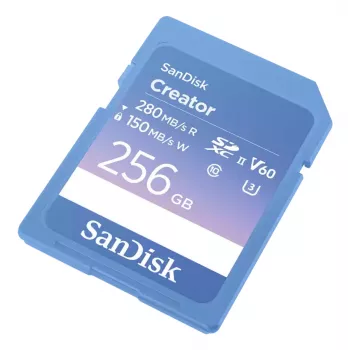 Karta pamięci SanDisk Creator SD UHS-II 256 GB z szybkością transferu do 280 MB/s