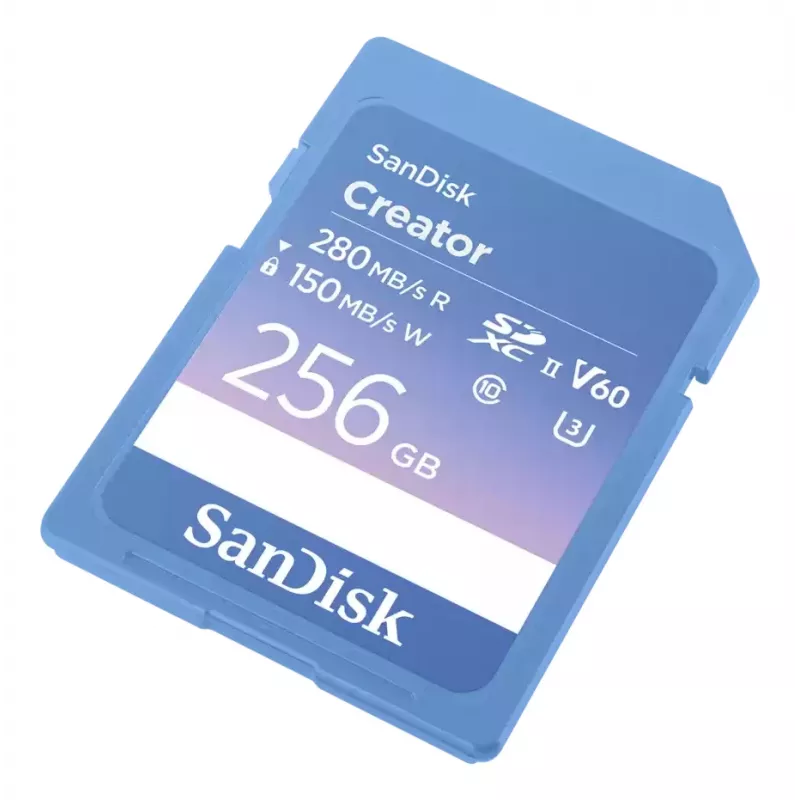 Karta pamięci SanDisk Creator SD UHS-II 256 GB z szybkością transferu do 280 MB/s