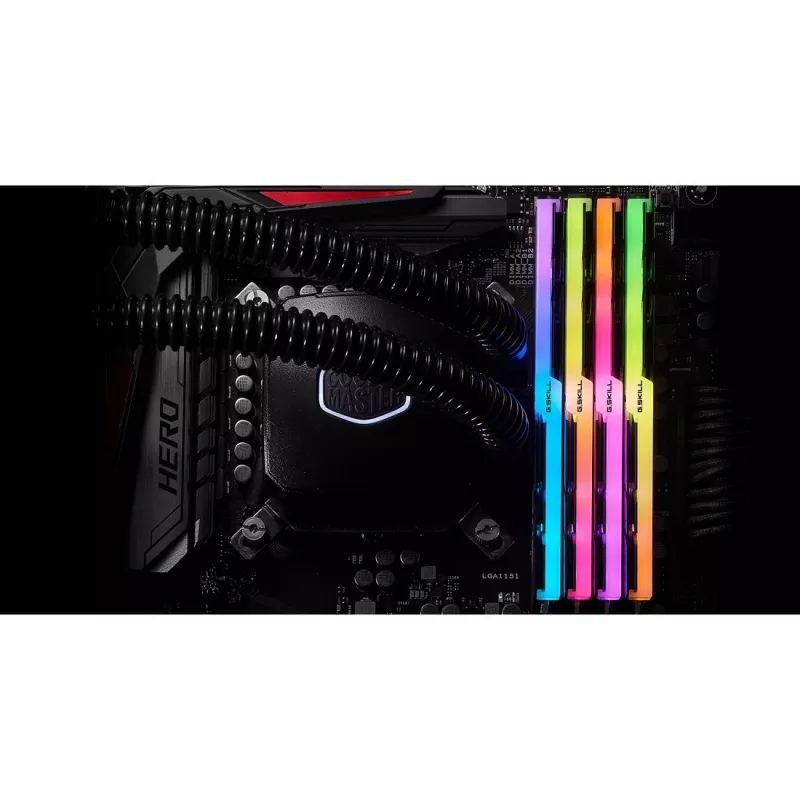 DIMM 32 GB DDR4-3600 (4x 8 GB) Quad-Kit, pamięć czarna, F4-3600C16Q-32GTZRC, Trident Z RGB, INTEL XMP