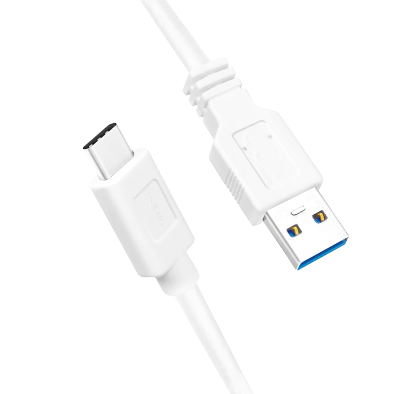 Kabel USB LogiLink CU0174 USB 3.2 Gen 1 1m USB A USB C Biały