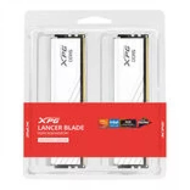 Pamięć RAM ADATA XPG Lancer Blade DDR5 do komputerów stacjonarnych, 48 GB (2x24 GB), 6000 MT/s, CL36, biała, RGB