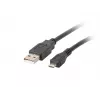 Kabel USB 2.0 LANBERG CA-USBM-10CC-0018-BK, Micro-USB B na USB A, 1,8 m, czarny
