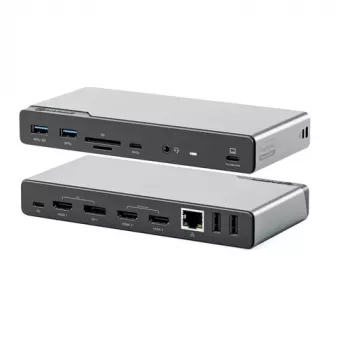 ALOGIC DV4 - stacja dokująca - do laptopa - USB-C / USB-A - 3 x HDMI, DP - 1GbE (DUCDV4)