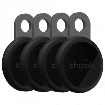 Chipolo LOOP 4er-zestaw Rechargeable Bluetooth-Tracker Charcoal Apple Find My Kompatybilny