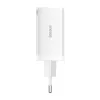 Ładowarka sieciowa Baseus GaN5 Pro 65 W — USB + 2×USB-C (QC3.0, PD3.0) z kablem USB-C 1 m, biała