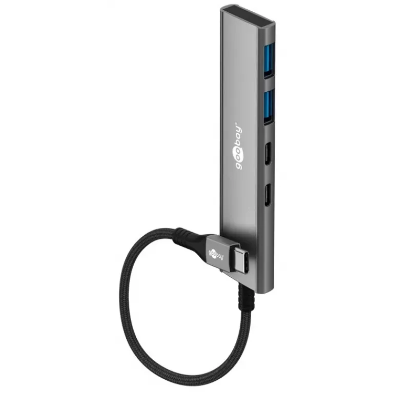 Goobay Slim 4-Port USB-Hub USB-C na USB-A 5 Gbit/s - Plug USB 3.2 (76563)