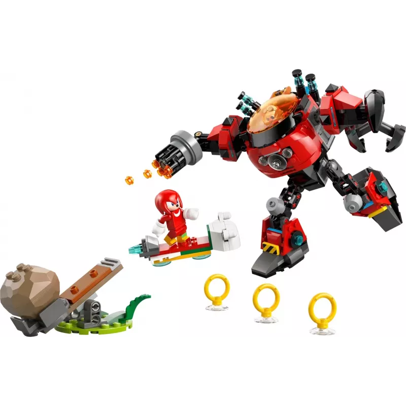 LEGO zestaw konstrukcyjny Sonic the Hedgehog 77005 Knuckles kontra Dr Eggman Egg Crusher Mech, 350 szt., wiek 8+