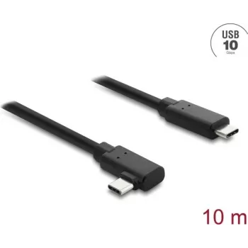 Kabel DELOCK active optical USB Type-C 10 Gbps, kątowy, wtyk do wtyku, 10 m