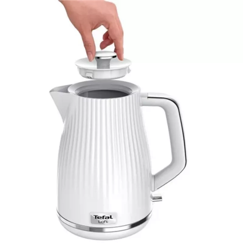 Czajnik elektryczny Tefal KO250130 — pojemność 1,7 l, 2400 W, biały