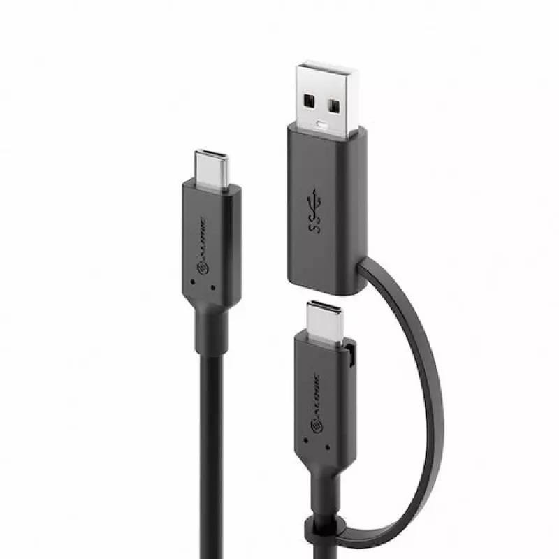 ALOGIC Elements Series Kabel USB-C do USB-C z adapterem USB-A 1,2 m 5 A 10 Gb/s