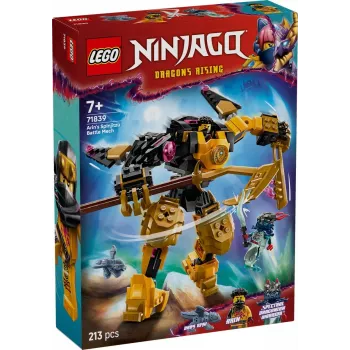 Zestaw konstrukcyjny LEGO NINJAGO 71839 Arin's Spinjitzu Battle Mech, 213 elementów, 2 minifigurki, wysokość 160 mm