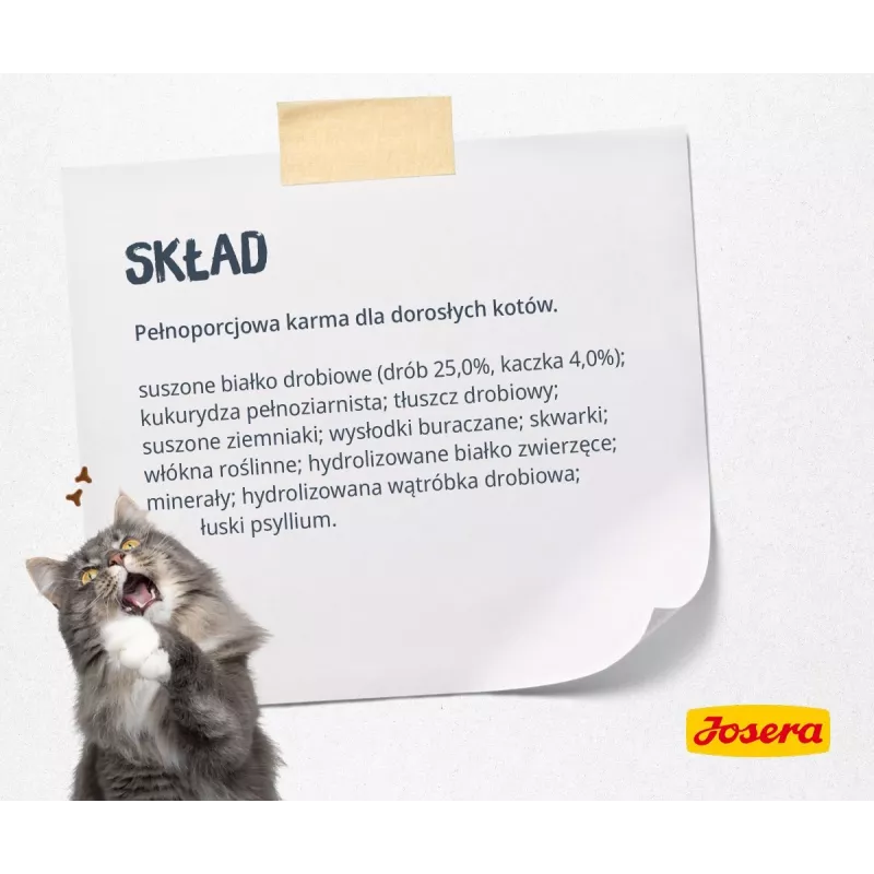 Sucha karma dla kota JOSERA Catelux Adult Duck Poultry 2 kg — sucha karma, 32% białka, 20% tłuszczu