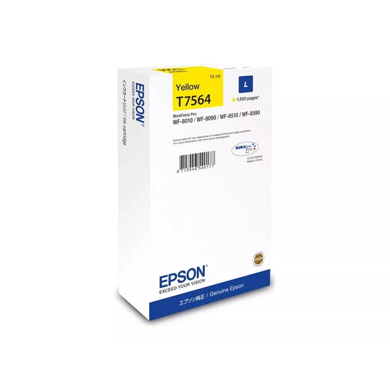 Epson C13T75644N wkład atramentowy 1 szt. Oryginalny High (L) Yield Żółty