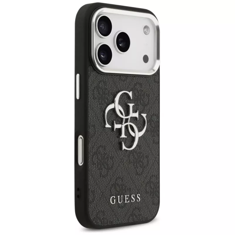 GUESS | Hardcase 4G | Pokrowiec tylny | iPhone 17 Pro Max | Apple | Skóra ekologiczna/PC/Tworzywo sztuczne/TPU | Czarny