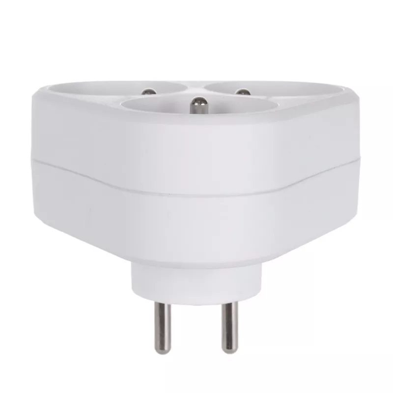 Adapter wtyczki zasilania Typ E FR na Typ F Biały Maclean MCE214