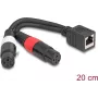 DeLOCK 88178 kabel audio 0,2 m RJ-45 2 x XLR (3-pin) Czarny