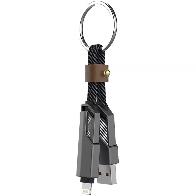 4smarts USB-C Kabel ComboCord Flat 240W+ z brelokiem - Kabel - Cyfrowy/Dane