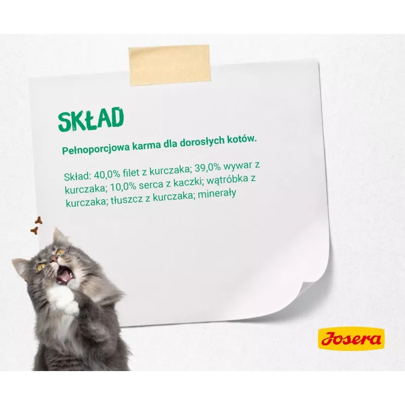 JOSERA Filet z kurczakiem i kaczką - mokra karma dla kota - 70 g
