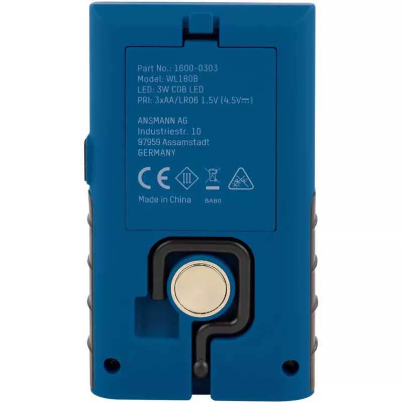 Lampa robocza ANSMANN WL180B z uchwytem na bity, niebieska