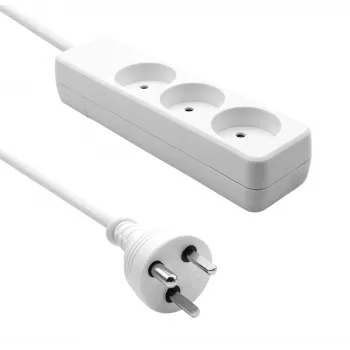 Listwa zasilająca ProXtend K3-KIT05W — rozgałęziacz 3-drożny, kabel 5 m